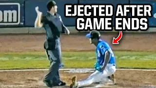 Pitcher ejected after game ends, a breakdown