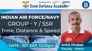 Time, Distance and Speed | Indian Airforce Group X & Y |  | Aptitude | 30 Sep | Time 12:00 PM
