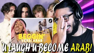 I'M TRYING NOT TO LAUGH WITH THIS! BEGGIN - Måneskin versi ARAB | 3way Asiska cover reaction