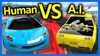 HUMAN vs AI - Who Can Build The Better Drag Car in BeamNG?!?