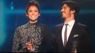 Nina Dobrev & Ian Somerhalder accept Best Chemistry at PCAs 2014