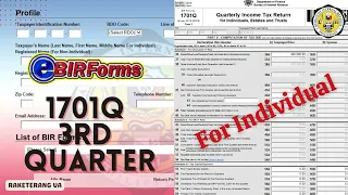 HOW TO FILL OUT 1701Q QUARTERLY INCOME TAX RETURN E-BIR FORM 2022