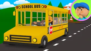 A School Bus goes to Carl's Car Wash | Cartoon for kIds