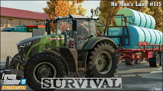 Survival in No Man's Land Ep.115🔹Hauling Silage Round Bales. Harvesting Cotton🔹Farming Simulator 22