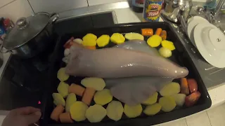 POV - Squid filled with shrimps