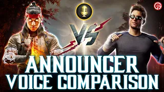 Mortal Kombat 1 Announcer Voice Comparison: Liu Kang VS Johnny Cage 🔥