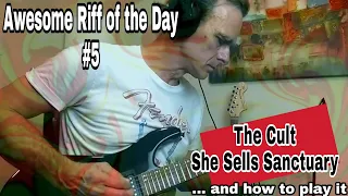 How to Play She Sells Sanctuary - The Cult. Awesome Riff of the Day and How to Play it.