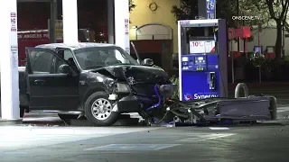 Driver Flees After Shearing Gas Pump In Crash In North Hills