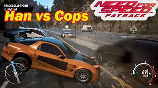 Fast and Furious Han's Mazda RX 7 Veilside Police Chase in Need for Speed Payback