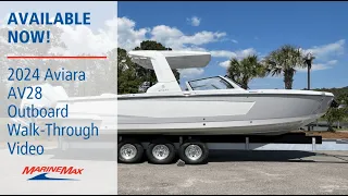 Available Now! 2024 Aviara AV28 Outboard Boat For Sale at MarineMax Charleston, SC