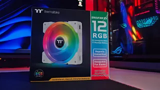 Kablosuz TT SWAFAN EX12 RGB White Kasa Fanı Kutu Açılışı