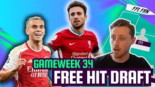 FPL GW34 FREE HIT TEAM SELECTION I Fantasy Premier League 23/24