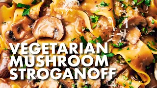Vegetarian Mushroom Stroganoff (One Pot)