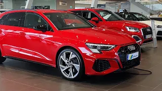 New 2021 Audi S3 2.0 TFSI 310 PS quattro in Tango Red| black optic| Start up |Revs| Light| SOUND etc