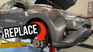 How To Replace 2013-2018 Toyota Rav4 Front Brake Rotors And Pads