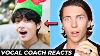 REACTION: V of BTS - It’s Beginning To Look A Lot Like Christmas (cover) | Vocal Coach Reacts