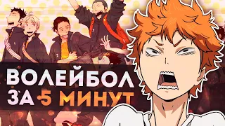 ВОЛЕЙБОЛ ЗА 5 МИНУТ ! | Haikyuu аниме за 5 минут