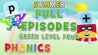 #SummerLearning Alphablocks - Green Level Four | FULL EPISODES 12-13 | Learn to Read #HomeSchooling