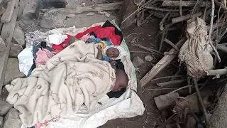8 years girl kicked out of the house and now sleeping In unfinished house