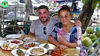 Watch Me & A Chinese Friend Eat A 10-Dish Lao Lunch Platter Of epicness 😊 | Vientiane, Laos