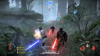 Obi Wan Kenobi slicing his way through the enemies of Endor! - Star Wars Battlefront 2