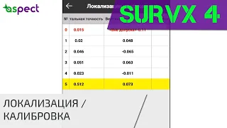 Локализация / калибровка в South SurvX 4