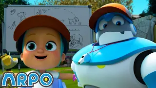 Petbot Training | Baby Daniel and ARPO The Robot | Funny Cartoons for Kids