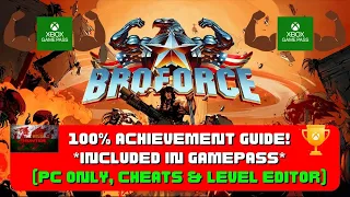 Broforce - 100% Achievement Guide! *Included In Gamepass* (PC Cheats ONLY & Level Editor)
