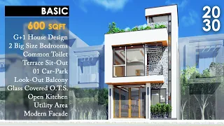 20X30 Feet | Small & Beautiful House Design | 600 Sqft | 67 Gaj | 6x9 Meter Interior video | ID-123