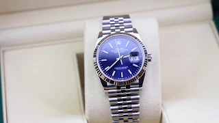 Rolex Datejust 36 126234 Blue Dial Jubilee bracelet Unboxing Video