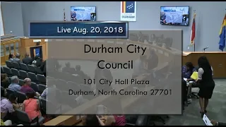 Durham City Council Aug 20, 2018