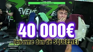 Inoxtag REÇOIT 40 000€ de DONS de SQUEEZIE ! Zevent 2021