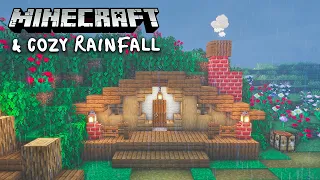 Minecraft Relaxing Rainy Longplay - Peaceful Building a Hobbit Hole (No Commentary)