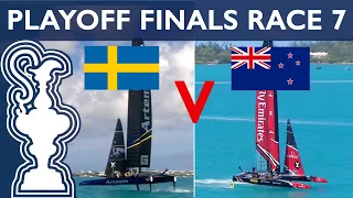 35th America's Cup LV Playoff Finals SWE vs. NZL Race 7 (Abandoned) | AMERICA'S CUP