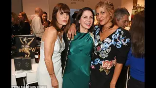 Sadie Frost smiles silk green frock bumps ex husband Gary   Kemp wife Lauren Rankin fragrance launch