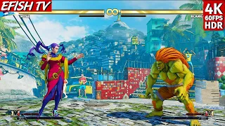 Rose vs Blanka (Hardest AI) - Street Fighter V | 4K 60FPS HDR