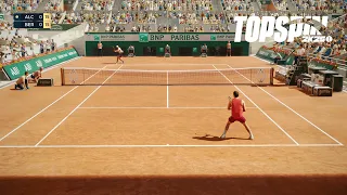 Top Spin 2K25 - COURT LEVEL VIEW - Carlos Alcaraz Vs Matteo Berrettini - Roland Garros (PS5)