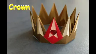 Корона оригами из бумаги | Origami paper crown