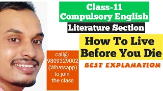 How to Live Before You Die by Steve Jobs | class 11 | English | Shyam Sir |