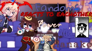 Fandoms react to each other [Part 3/4] ||CSM and TBHK|| I suck at making drama