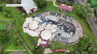 Drone video shows storm damage around National MagLab, FSU Circus and Dick Howser Stadium