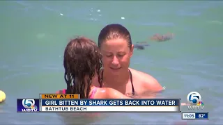 Violet Jalil: Young girl bitten by shark two years ago gets back in the ocean for the first time