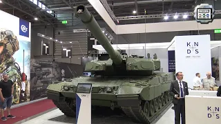 IDET 2023 Day 3 Defense Exhibition Brno Czech Republic Leopard 2A8 tank & Skynex air defense