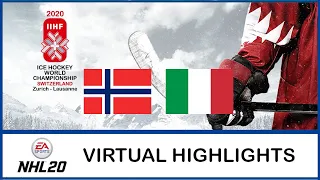 NHL 20 | IIHF Worlds 2020 | Norway - Italy | Virtual Highlights