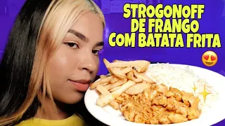 COMO FAZER STROGONOFF DE FRANGO COM BATATA FRITA