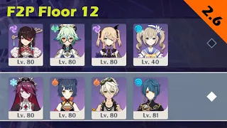 Spiral Abyss 2.6 : 4 Star Characters & 4 Star Weapon F2P