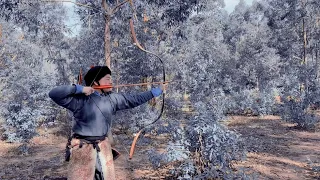 Winter special effects video ：bad shooting 7 liangzhi manchu bow 32inch 95lb 30inch 88lb