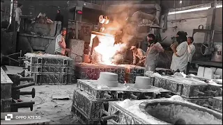 complete casting in foundry with poring