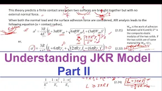 Tribological Systems Design - Lecture 16 - Johnson-Kendall-Roberts (JKR) Model - Part II