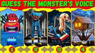 Guess Monster Voice McQueen Eater, Huggy Wuggy, Spider Thomas, Spider House Head Coffin Dance